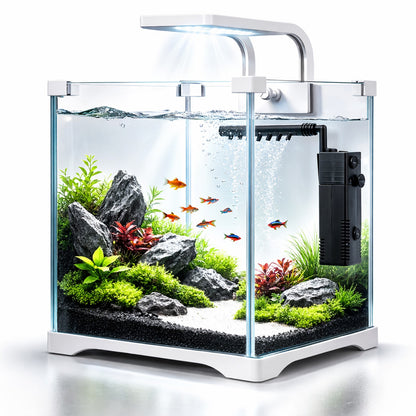 Kruger Meier Shrimp!One Pro akwarium 10 l z filtrem i lampą LED – zestaw krewetkarium