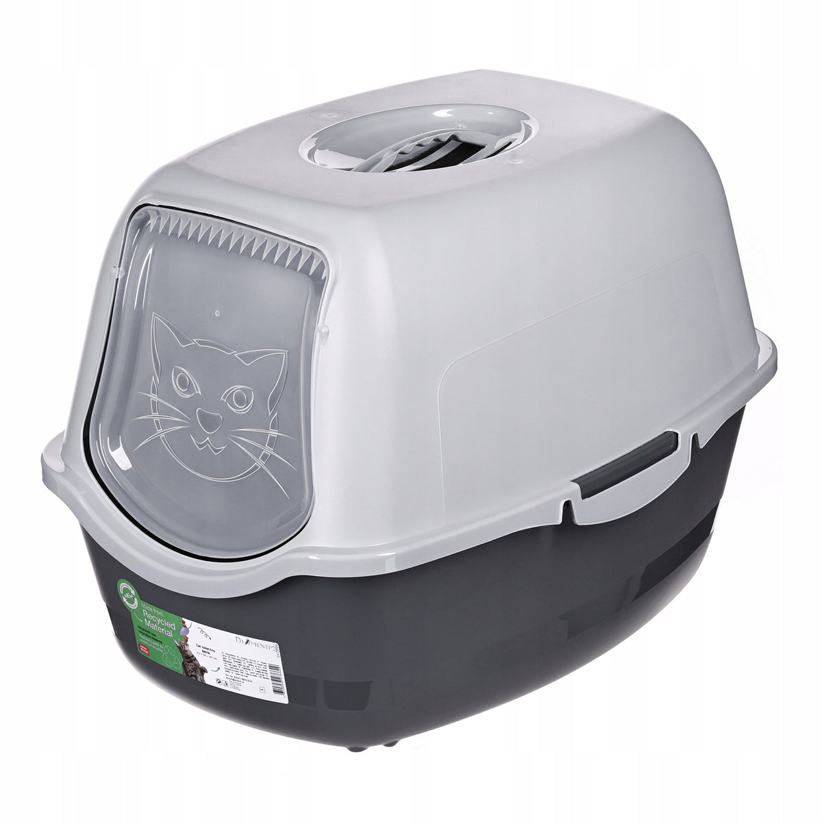 Diamentiq Kuweta zamknięta dla kota XL 56 x 40 x 39 cm z filtrem węglowym – szara