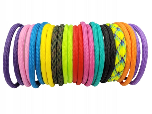 Obróżki identyfikacyjne dla szczeniąt z paracordu 15 szt. – regulowane 17–35 cm, kolorowe