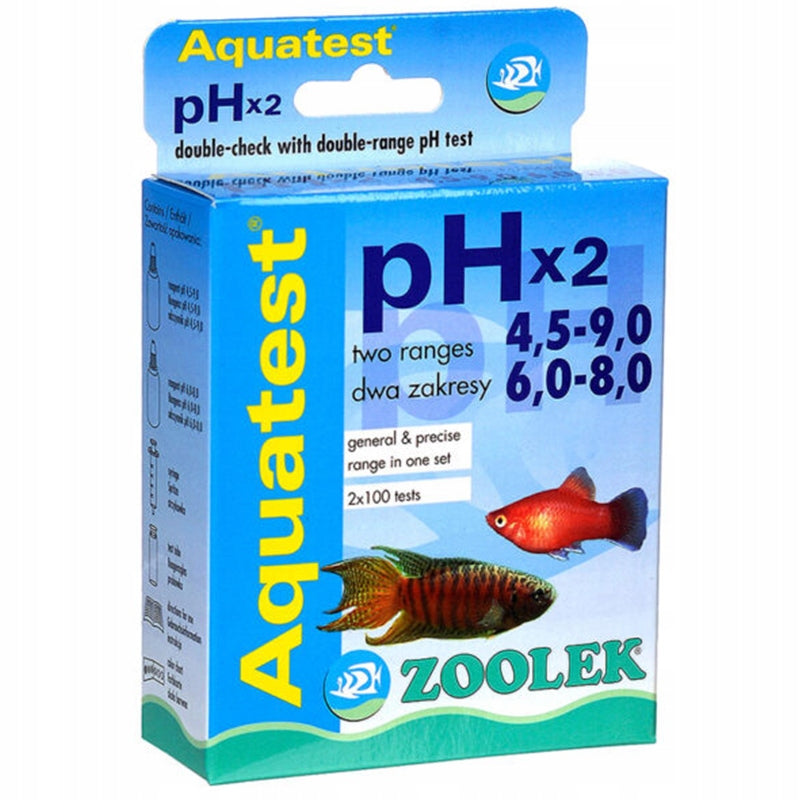 Zoolek Zestaw testów kropelkowych do akwarium pH x2, GH-KH, NO2, NO3, PO4, Fe