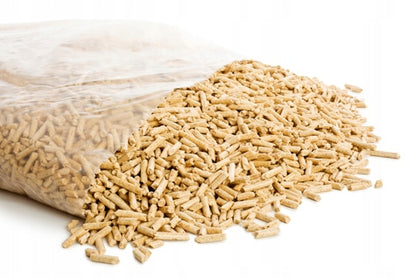 Żwirek drewniany pellet sosnowy 15 kg dla królika, gryzoni i kota – bezpyłowy