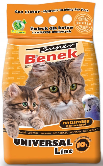 Super Benek Żwirek dla kota bentonitowy 20 l zbrylający, bezzapachowy – uniwersalny