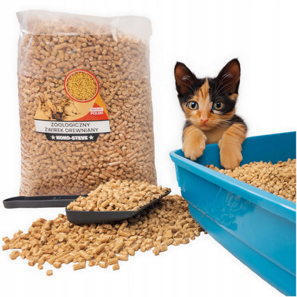 ŚwiatEka Żwirek drewniany pellet 30 kg dla kota i gryzoni – drewno iglaste, 75 l