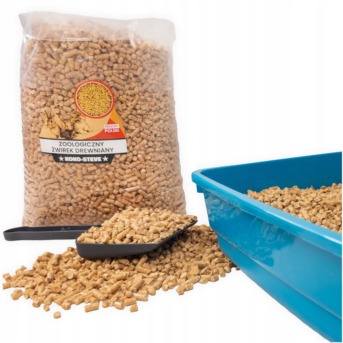 ŚwiatEka Żwirek drewniany pellet 30 kg dla kota i gryzoni – drewno iglaste, 75 l