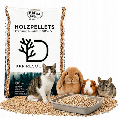 DPP Resource żwirek drewniany pellet 15 kg dla kota, królika i gryzoni – sosnowy, 6 mm
