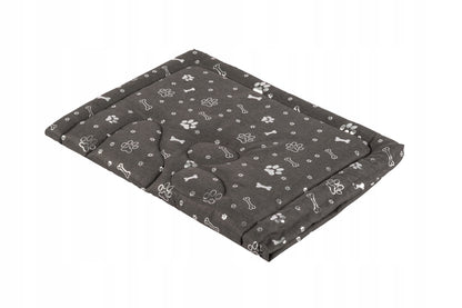 Materac dla psa 100x70 cm z pianki i owaty, wodoodporny zdejmowany pokrowiec – szary
