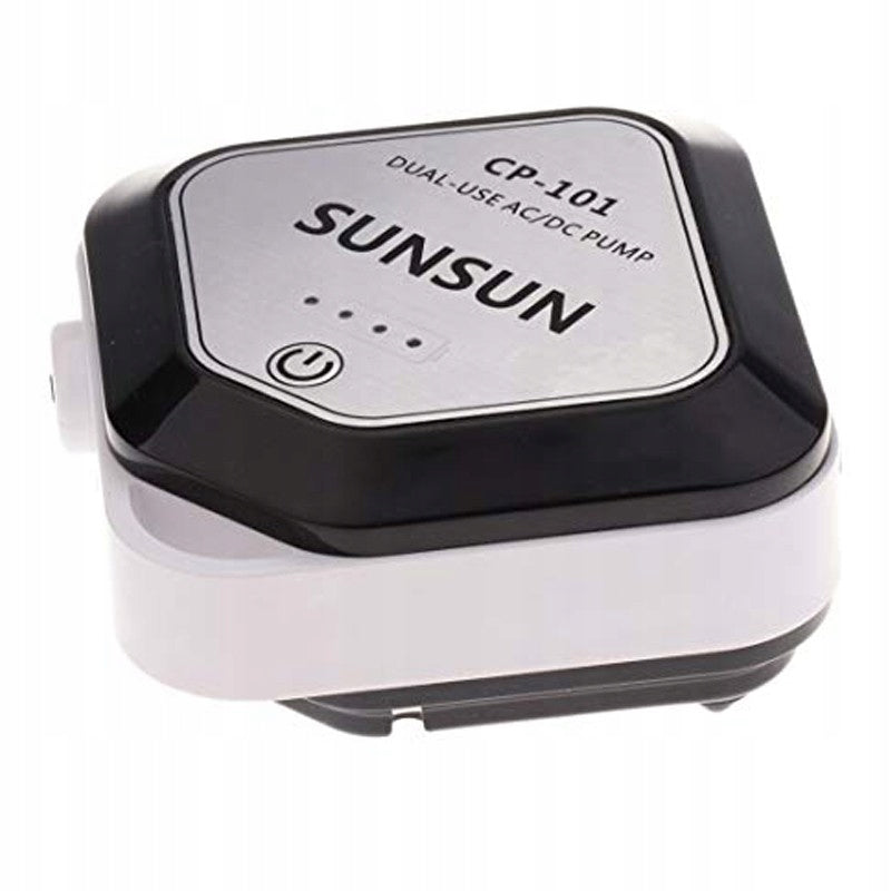 Sunsun napowietrzacz akwariowy z akumulatorem AC/DC AirPump 100 l/h, 1 W – zestaw