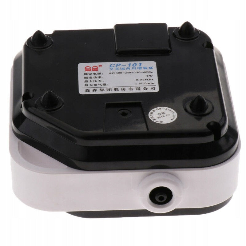 Sunsun napowietrzacz akwariowy z akumulatorem AC/DC AirPump 100 l/h, 1 W – zestaw