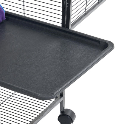 Vevor Klatka dla fretki i szynszyli 61x44x138 cm na kółkach, z rampą – czarna