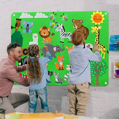 Tablica Edukacyjna Zwierzęta Montessori