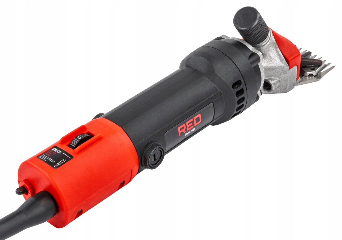 Red Technic Maszynka do strzyżenia owiec i bydła 600 W, ostrze 78 mm, przewód 5 m – z walizką