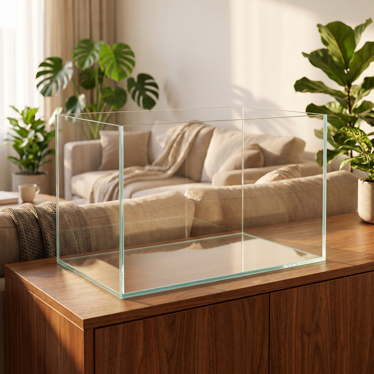 Wiwal Akwarium prostokątne 72 l 60x30x40 cm ze szkła float 6 mm – transparentny silikon