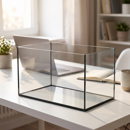 Akwarium prostokątne 25 l 40x25x25 cm ze szkła float 4 mm – do wody słodkiej i morskiej