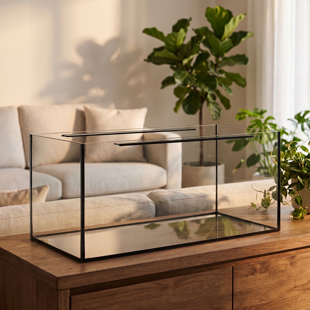 Diversa Akwarium prostokątne 160 l 100x40x40 cm ze szkła float 6 mm – czarny silikon