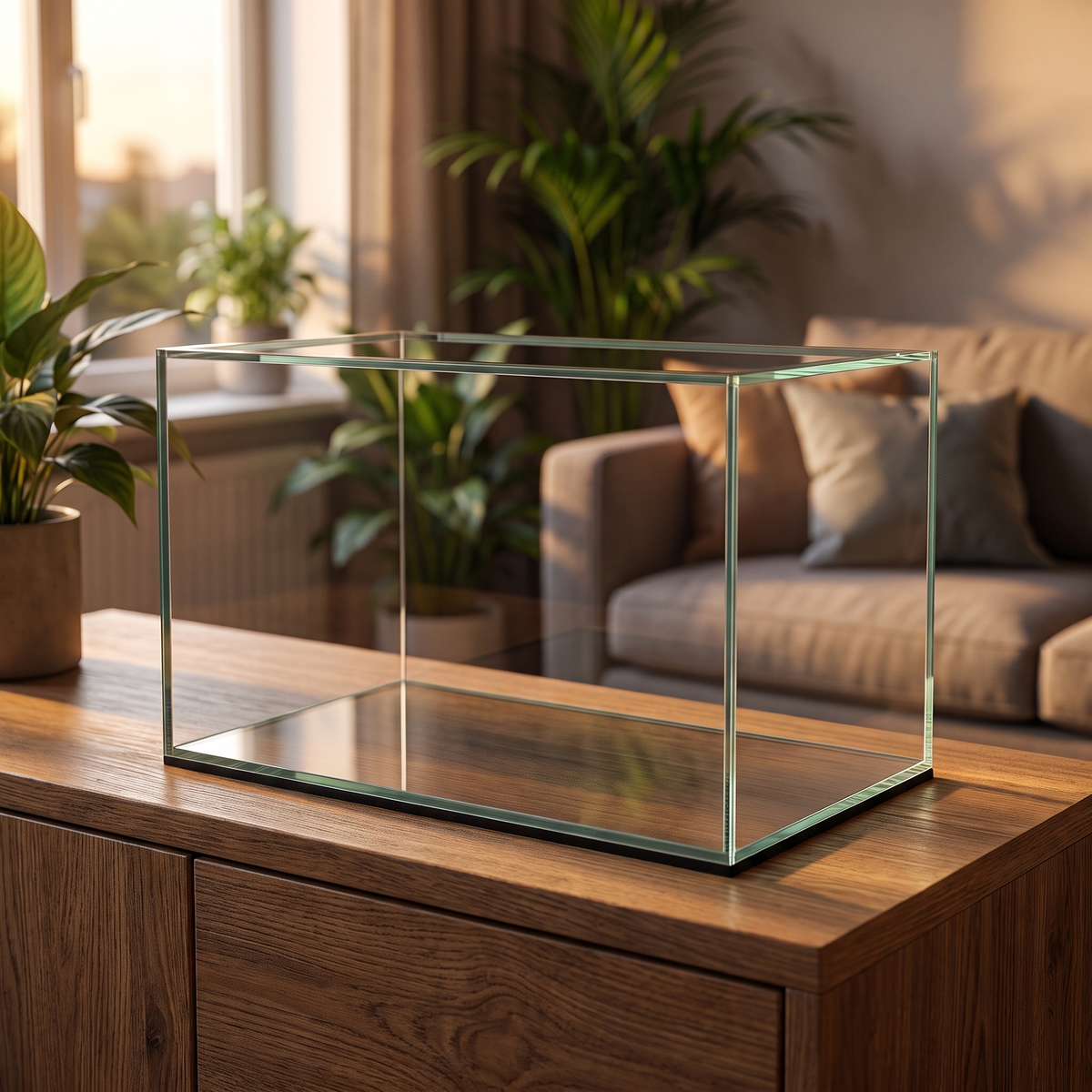 Wiwal Akwarium prostokątne 30 l 40x25x30 cm ze szkła float 4 mm – podwójne klejenie