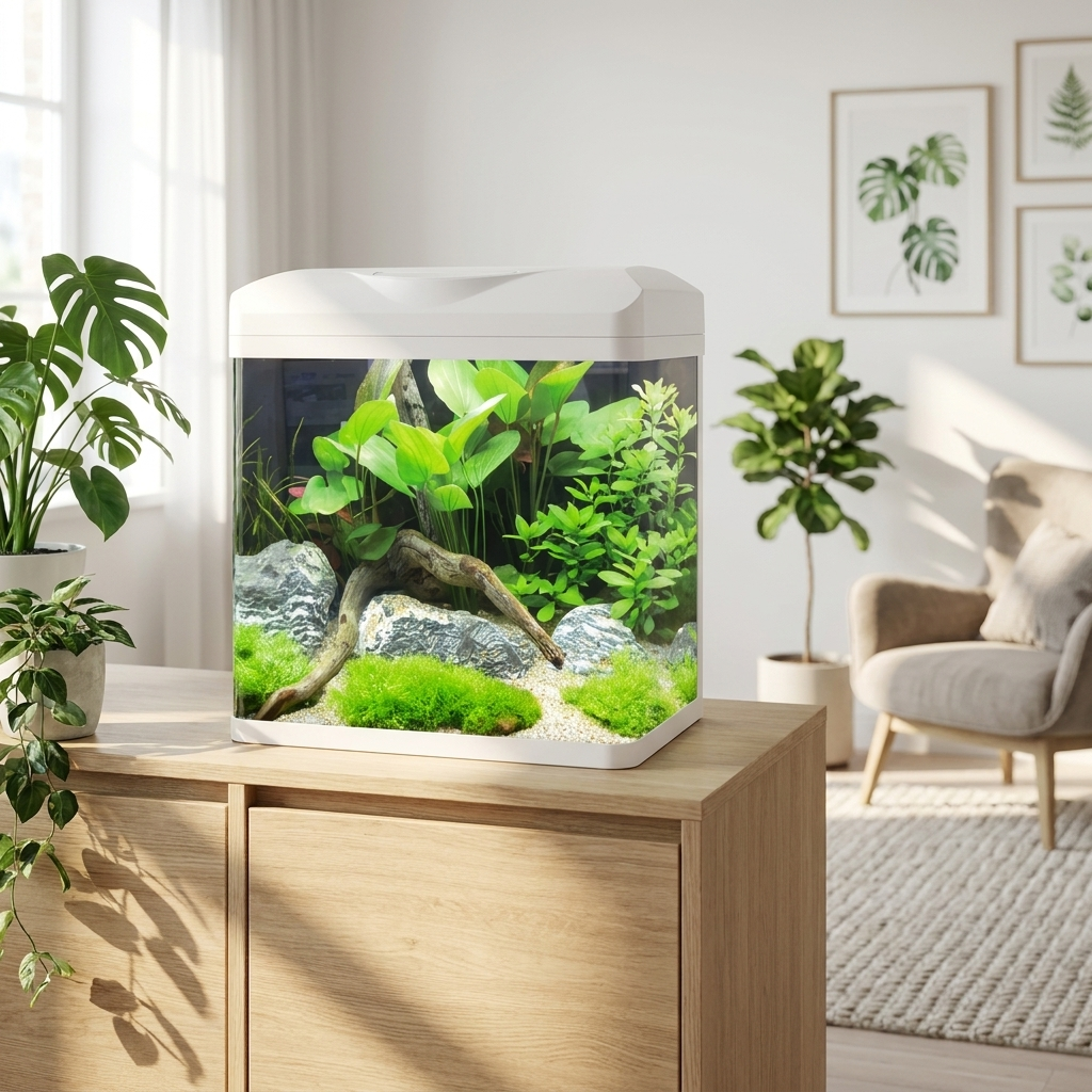 Invital EasyTank PRO zestaw akwariowy 49 l z filtrem i oświetleniem LED – białe