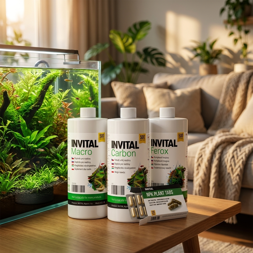 Invital Aqua Zestaw nawozów do akwarium 3 x 500 ml + tabletki NPK – Ferox, Macro, Carbon