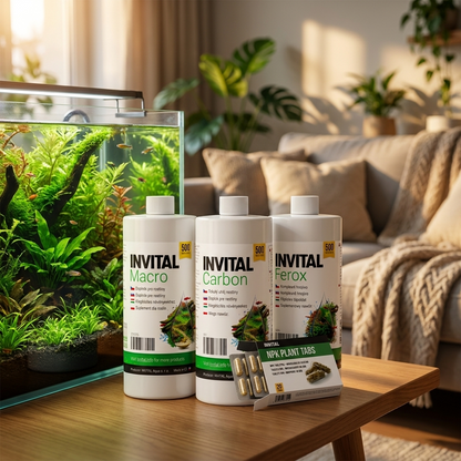 Invital Aqua Zestaw nawozów do akwarium 3 x 500 ml + tabletki NPK – Ferox, Macro, Carbon