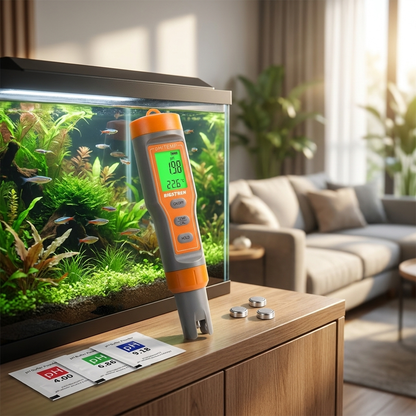 Bigstren elektroniczny tester pH wody z termometrem i funkcją ATC – wodoodporny, 23534