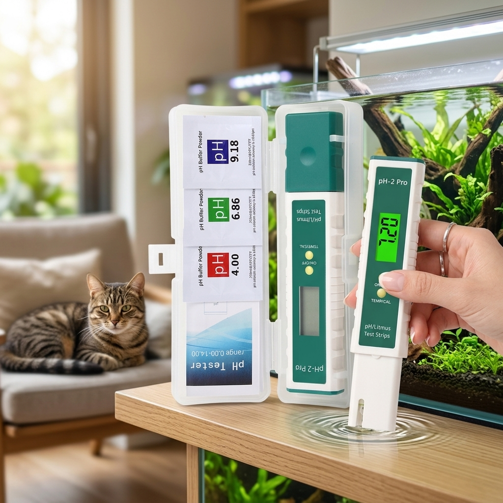 Renew Force Elektroniczny miernik pH wody 0,0–14,0 pH z ATC i kalibracją – do akwarium