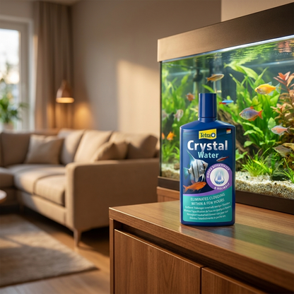 Tetra CrystalWater 500 ml – preparat do klarowania wody w akwarium, usuwa zmętnienie