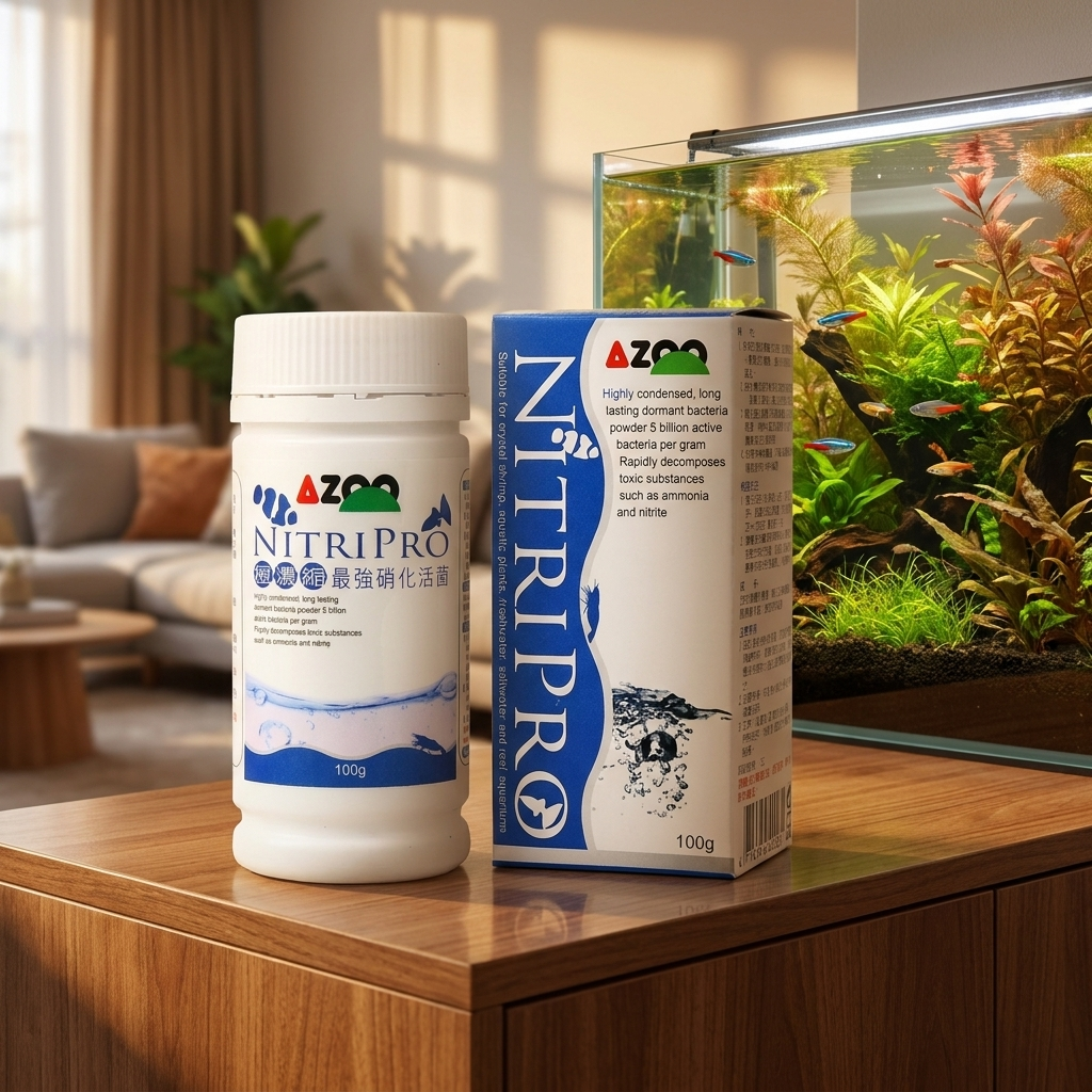 Azoo NitriPro bakterie do akwarium w proszku 100 g – uśpione bakterie nitryfikacyjne