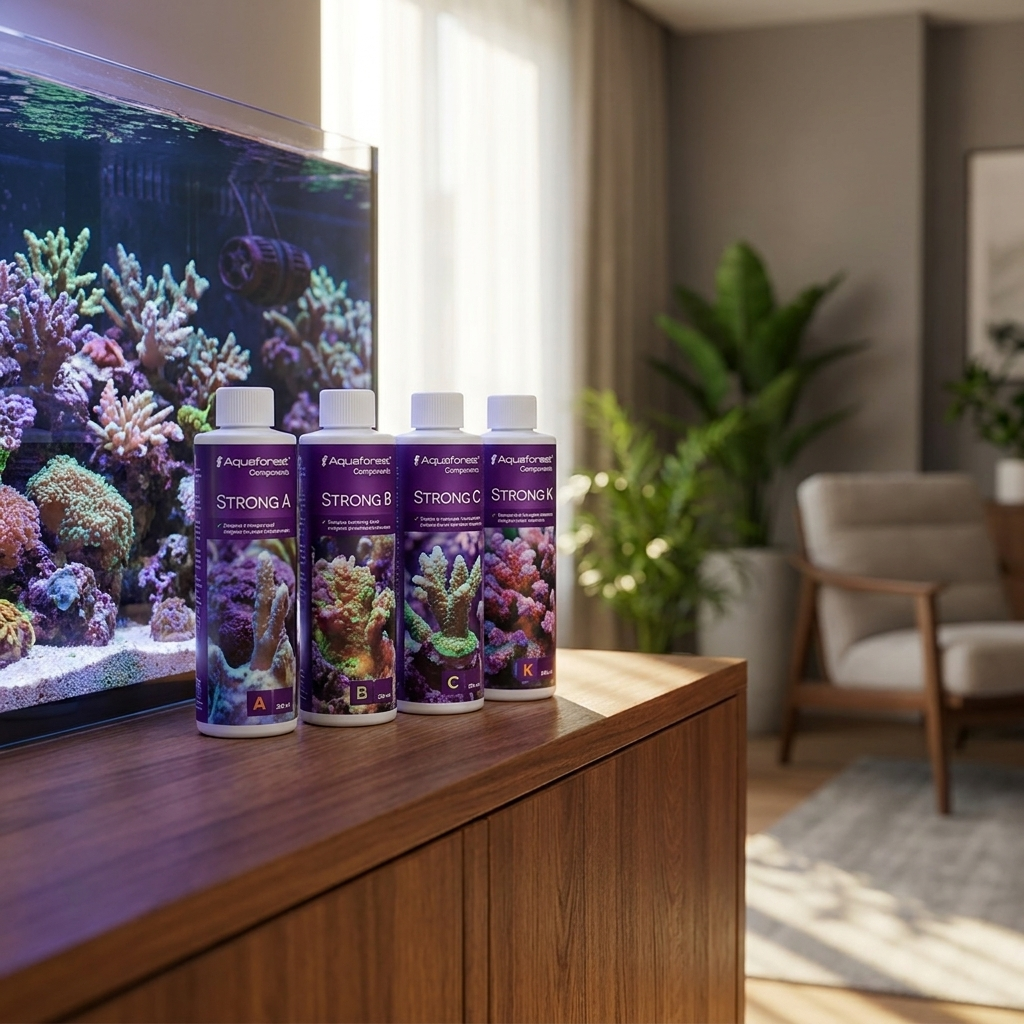 Aquaforest Components Strong 4 x 250 ml – mikroelementy do metody Ballinga, akwarium rafowe
