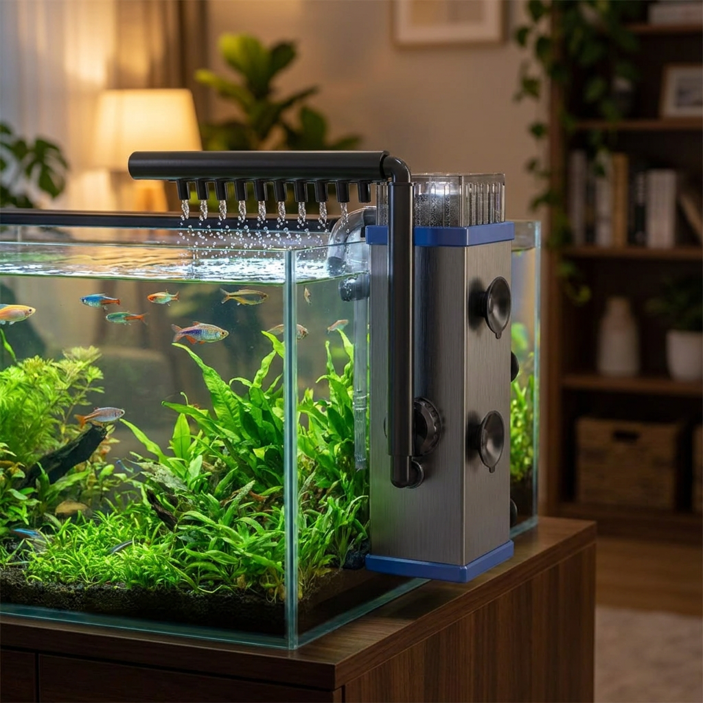 Sunsun YF-01 skimmer powierzchniowy do akwarium 300 l/h, 3 W z napowietrzaniem – mini
