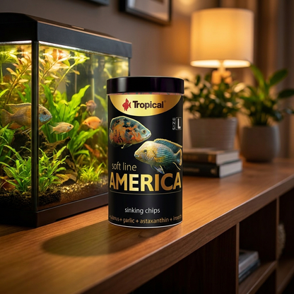 TROPICAL Soft Line America L pokarm dla ryb 130 g – miękki tonący granulat, 250 ml