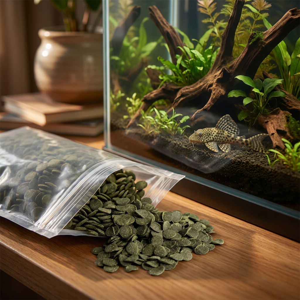 TD Stones Pokarm dla ryb dennych 1000 g – tonące wafelki ze spiruliną dla glonojadów