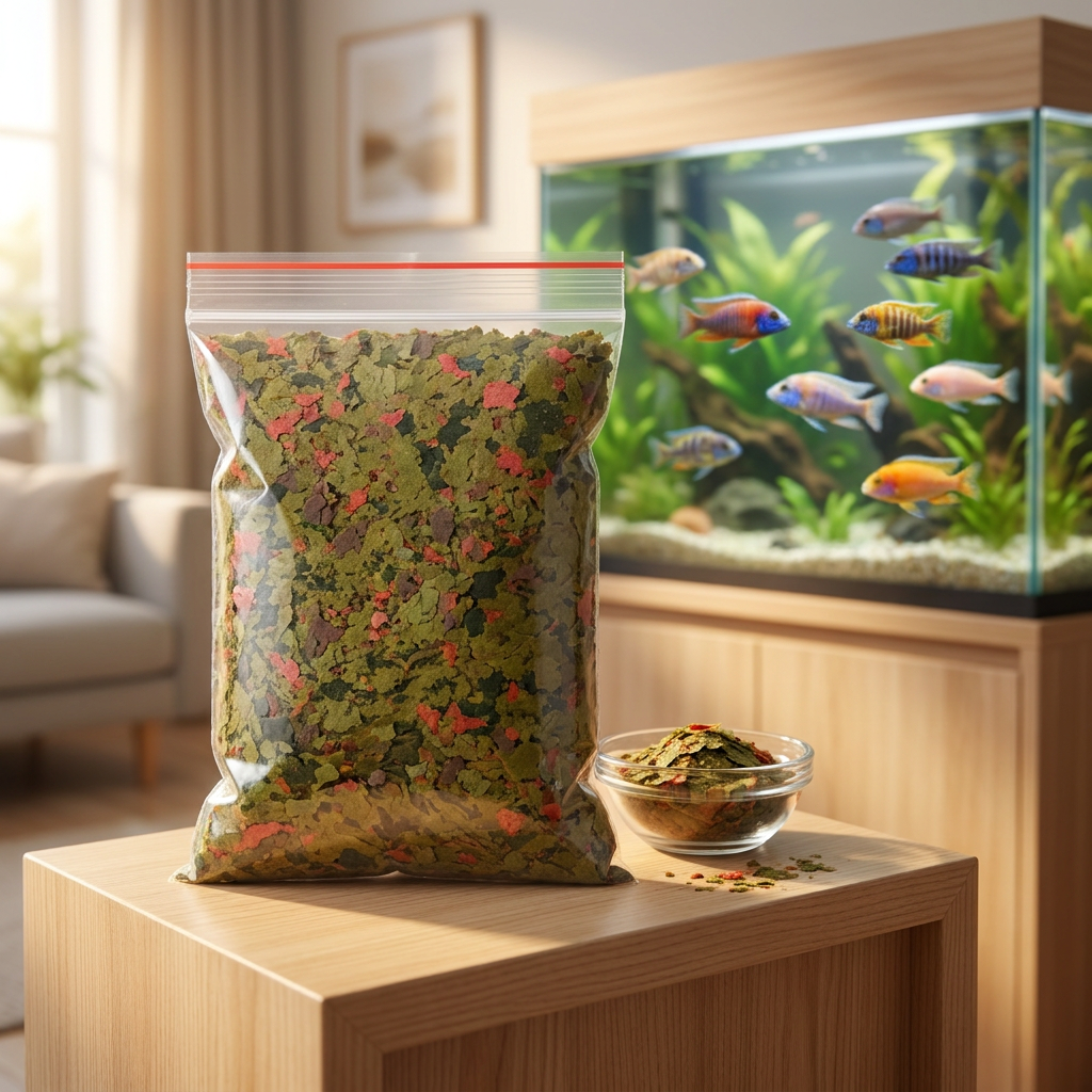 Glopex Malawi Mix pokarm dla pyszczaków w płatkach 1 kg – spirulina 38%, 5 x 200 g