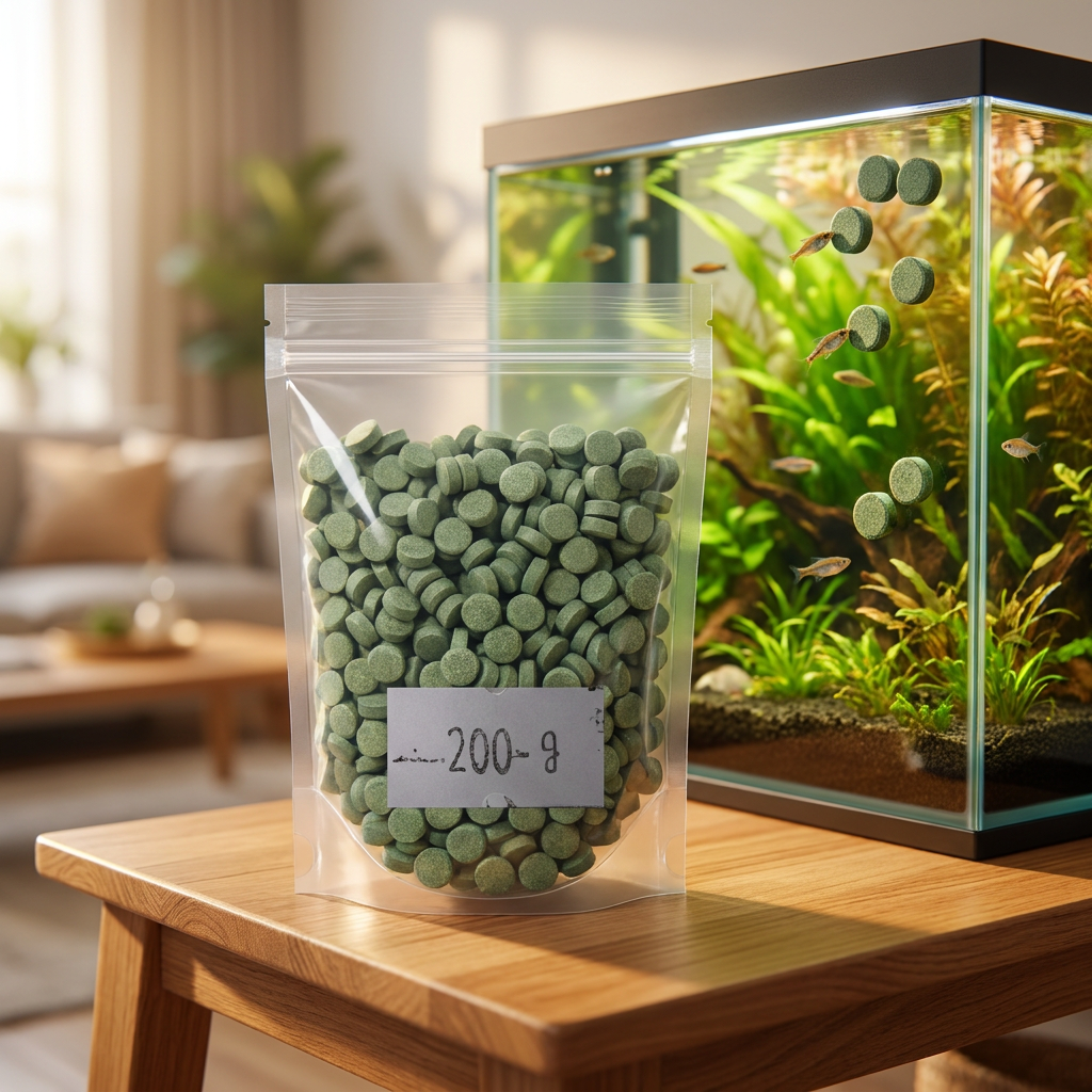 Glopex Algentablet Spirulina 40% – karma w tabletkach dla ryb roślinożernych, 200 g