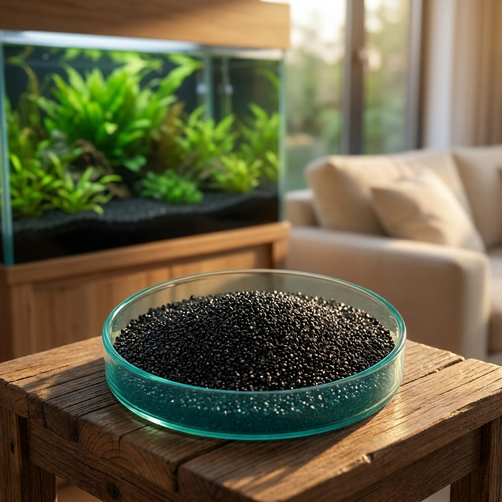 Piasek kwarcowy do akwarium, terrarium i doniczek – barwiony, odporny na UV, czarny