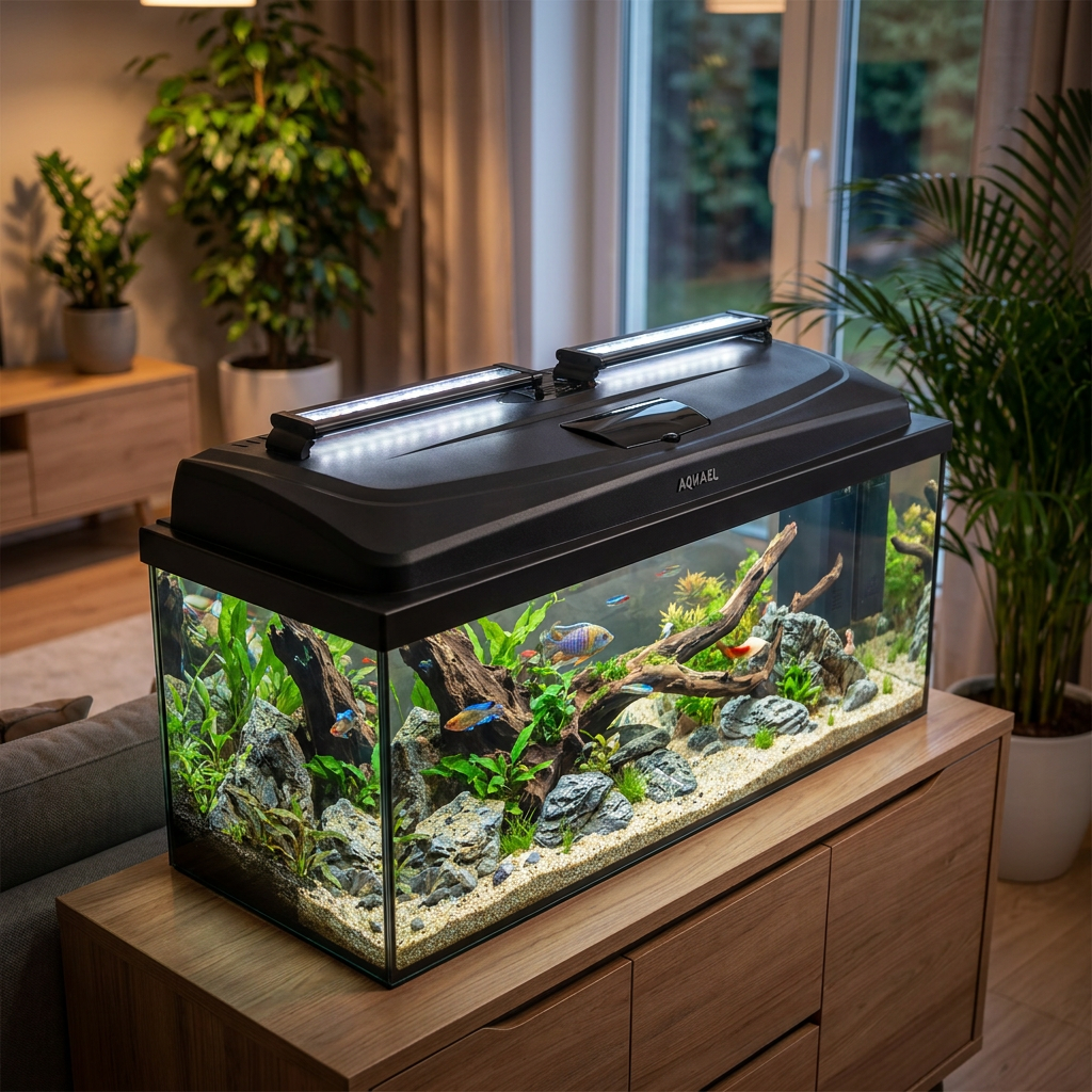 Aquael pokrywa do akwarium 100x40 cm z oświetleniem LED 2x14W Day&Night – prosta