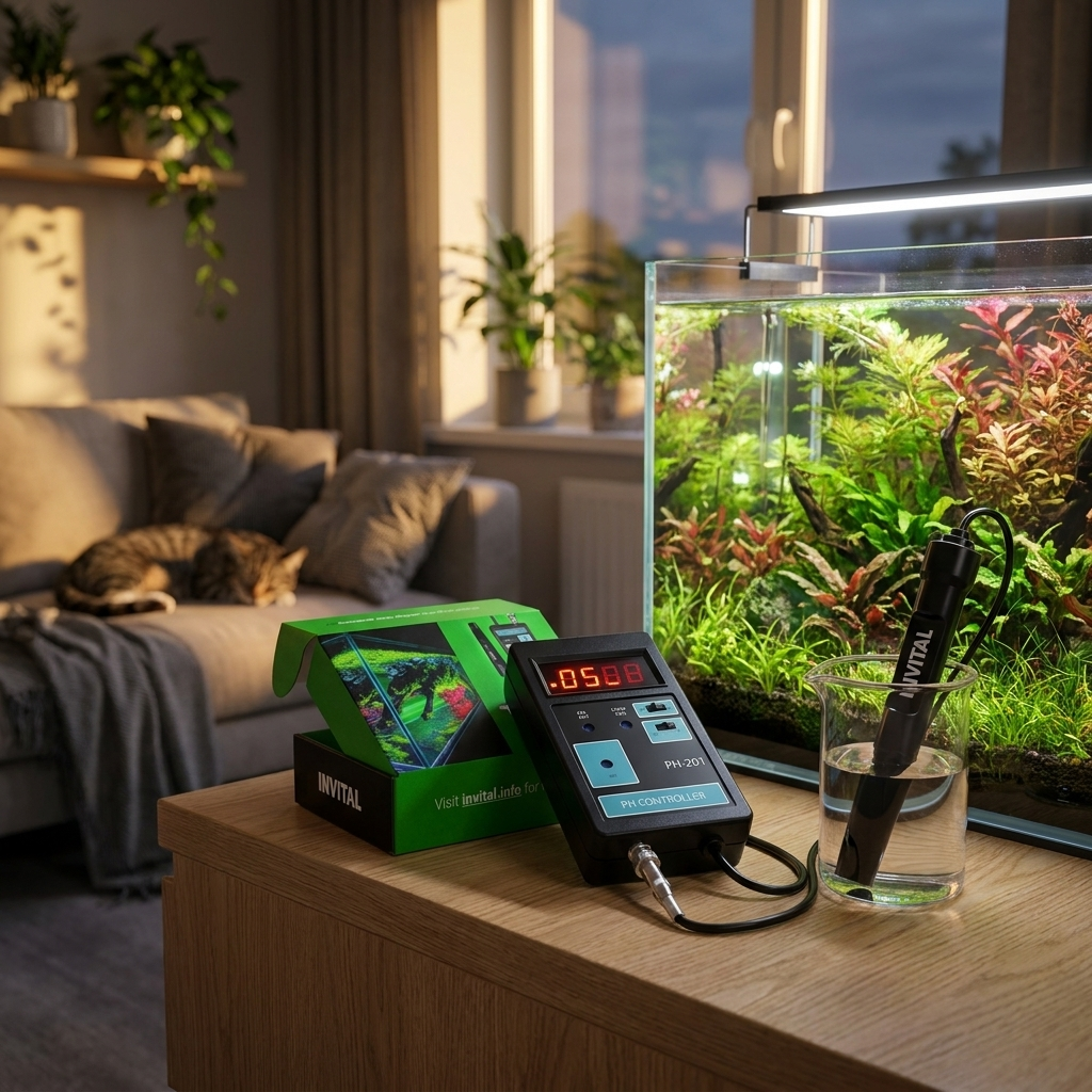 Invital regulator pH do akwarium z sondą – cyfrowy komputer pH do sterowania CO2