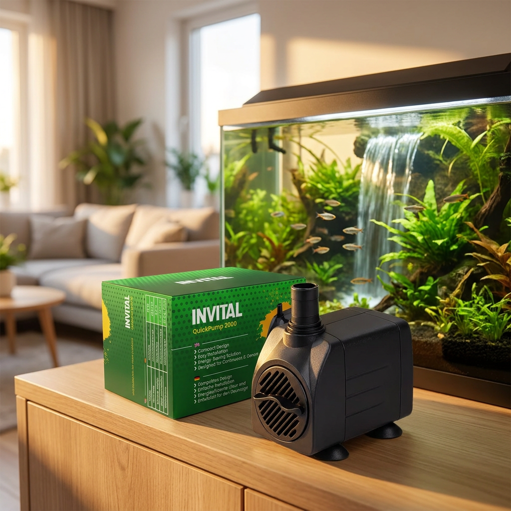Invital QuickPump 2000 pompa tłocząca 2000 l/h z regulacją przepływu – 35 W