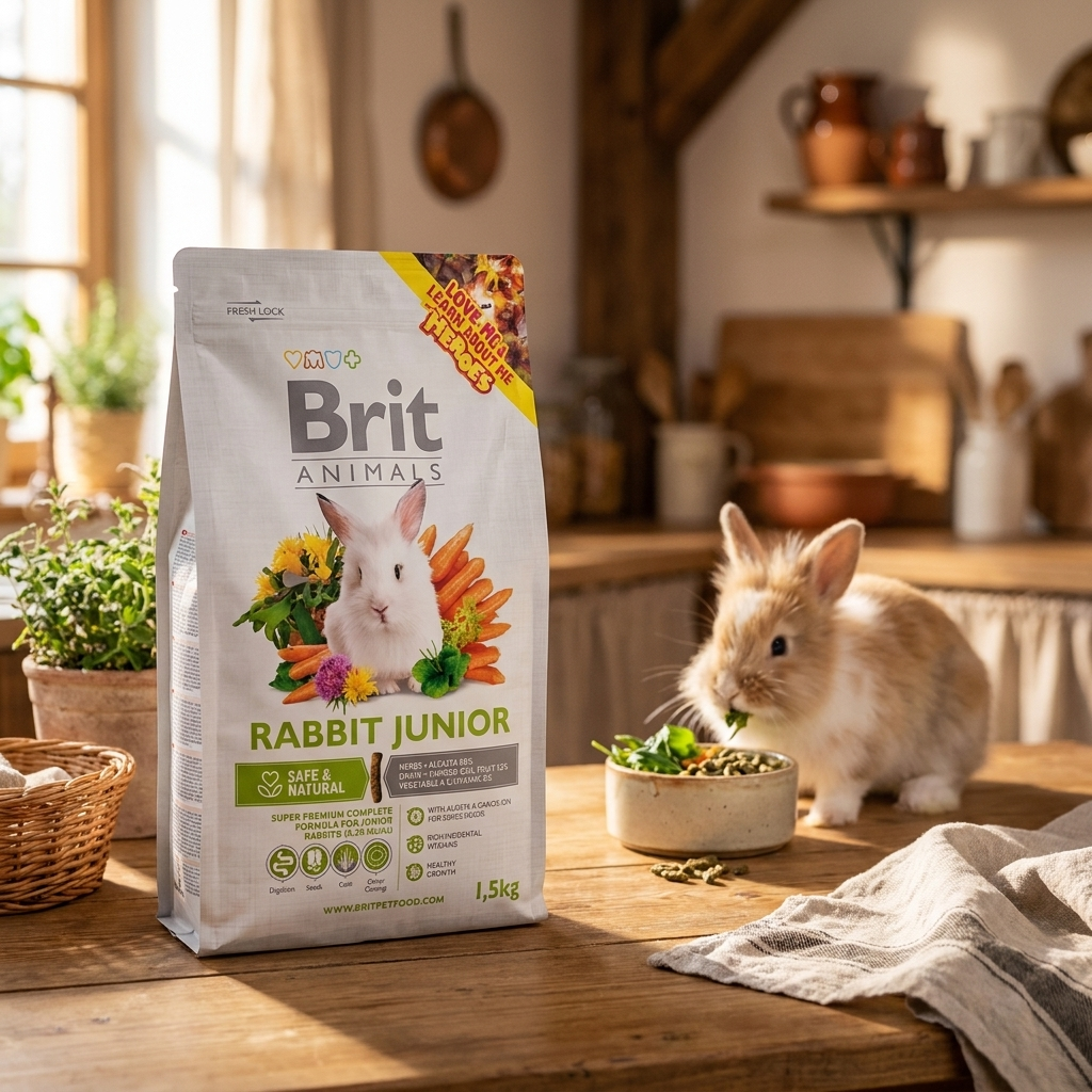 Brit Animals Rabbit Junior Complete karma dla młodych królików 1,5 kg – granulat