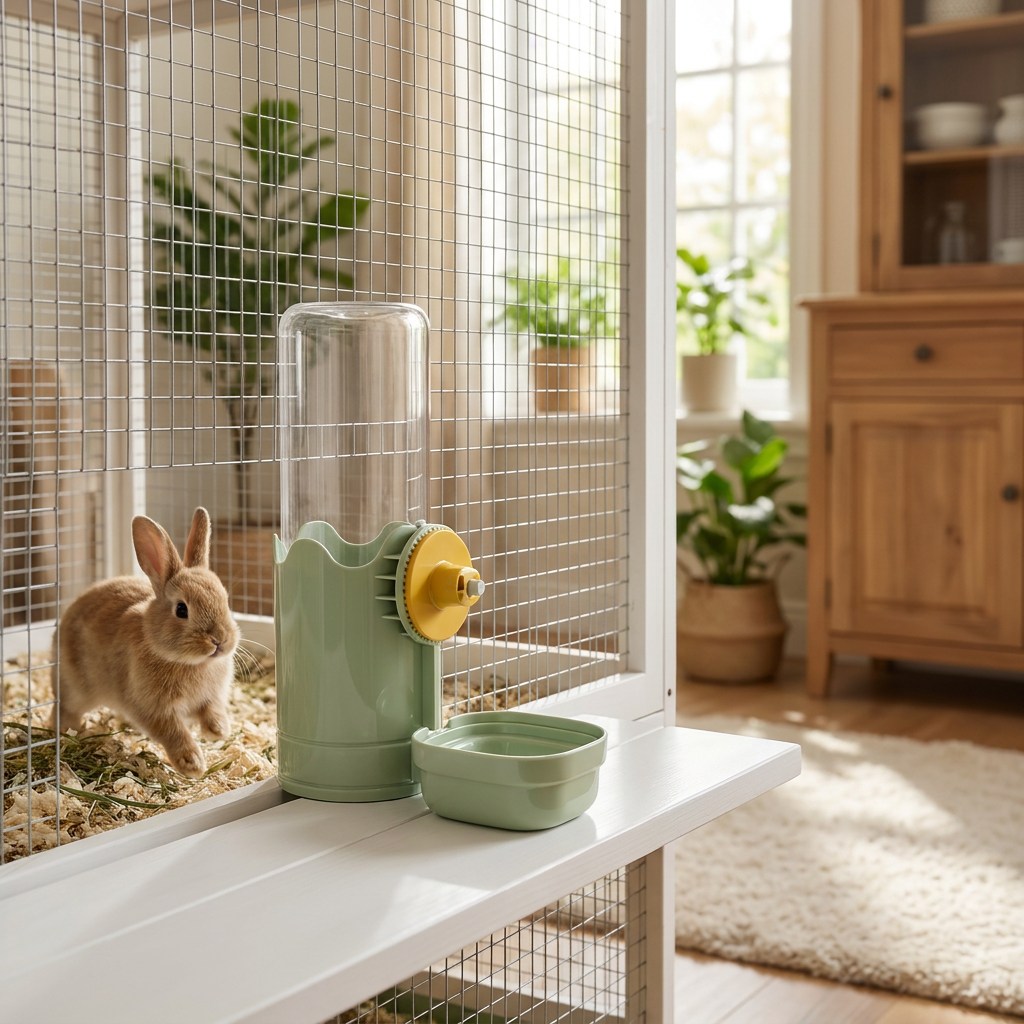 Zolux Cosy poidło miseczkowe dla królika i kawii 750 ml z sitkiem filtrującym – zielone