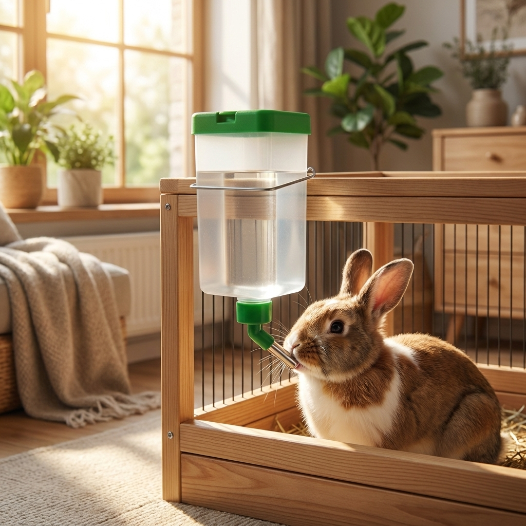 Dino Poidło kulkowe dla królików 1000 ml z uchwytem, nipel ze stali nierdzewnej – 10 szt.