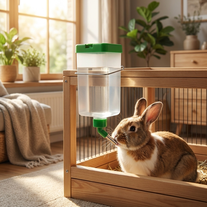 Dino Poidło kulkowe dla królików 1000 ml z uchwytem, nipel ze stali nierdzewnej – 10 szt.