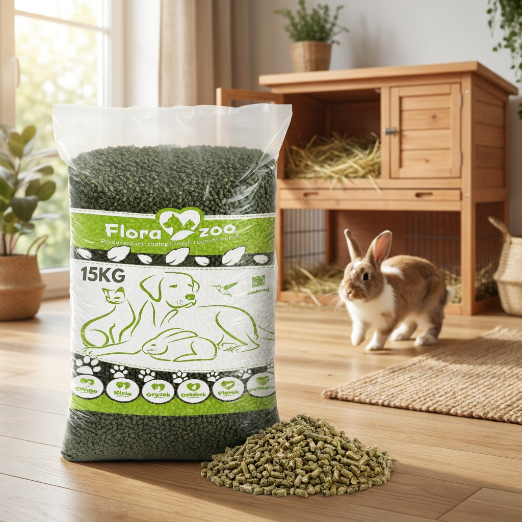 Gryzek Ściółka z siana i słomy 40 l dla królików i gryzoni – pellet niepylący, 15 kg