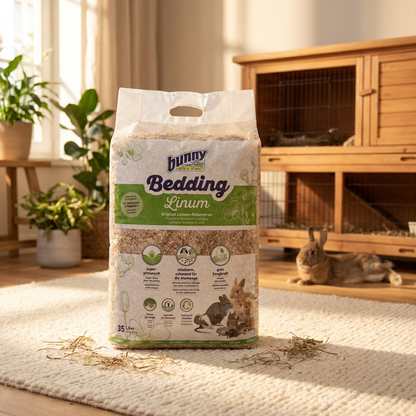 Bunny Nature Ściółka lniana 35 l dla królika i gryzoni – bezpyłowa, wiąże amoniak