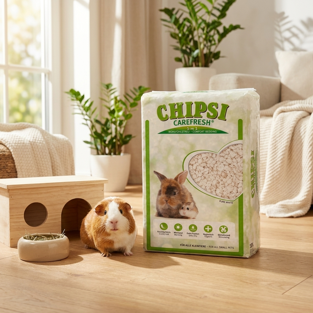 Chipsi CareFresh Pure White podściółka dla gryzoni 10 l – bezpyłowa, chłonna, biała
