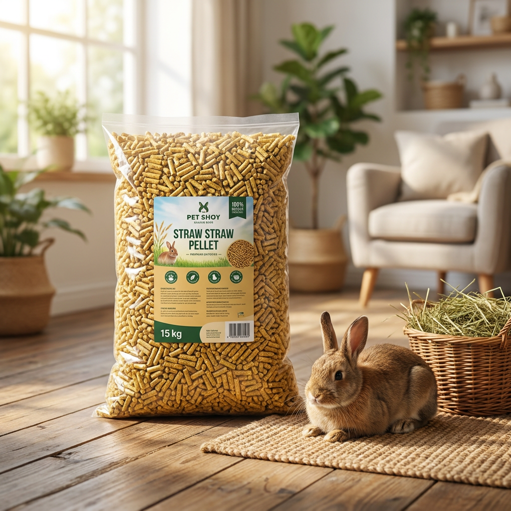 MRUCZKA Podłoże słomiane pellet 40 l 15 kg dla gryzoni i królików – bezpyłowe, ekologiczne