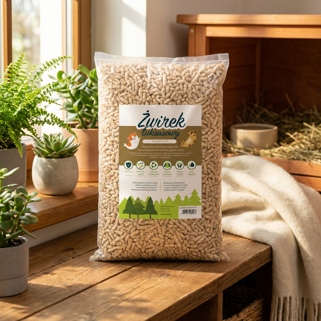Tivo żwirek drewniany pellet 10 l z drewna iglastego dla królików, gryzoni i kotów