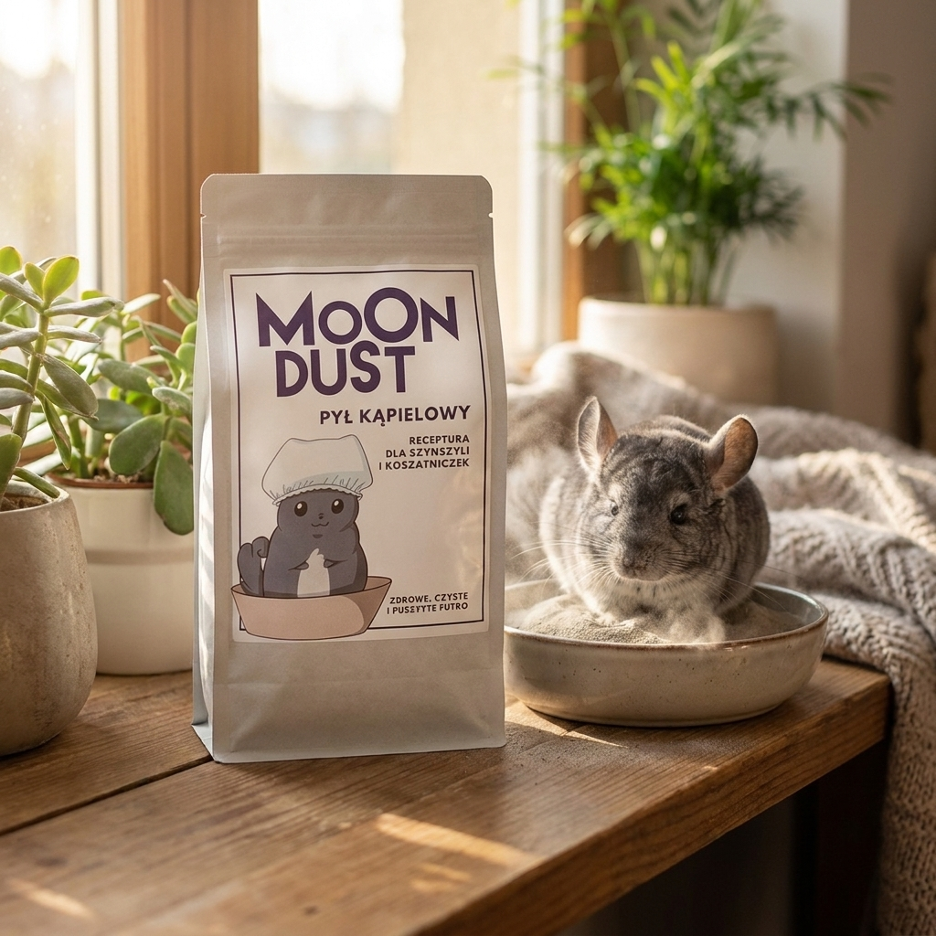 MoOn Dust Pył kąpielowy dla szynszyli i koszatniczek 2 kg – piasek wulkaniczny do kąpieli