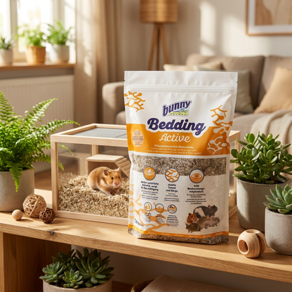 BUNNY NATURE Bedding Active ściółka dla chomika i gryzoni 12,5 l – lniana, do kopania tuneli