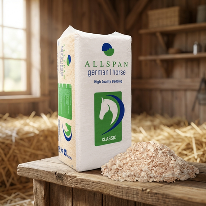 Allspan German Horse Classic ściółka z wiórów drzewnych 19 kg, 500 l – bezpyłowa