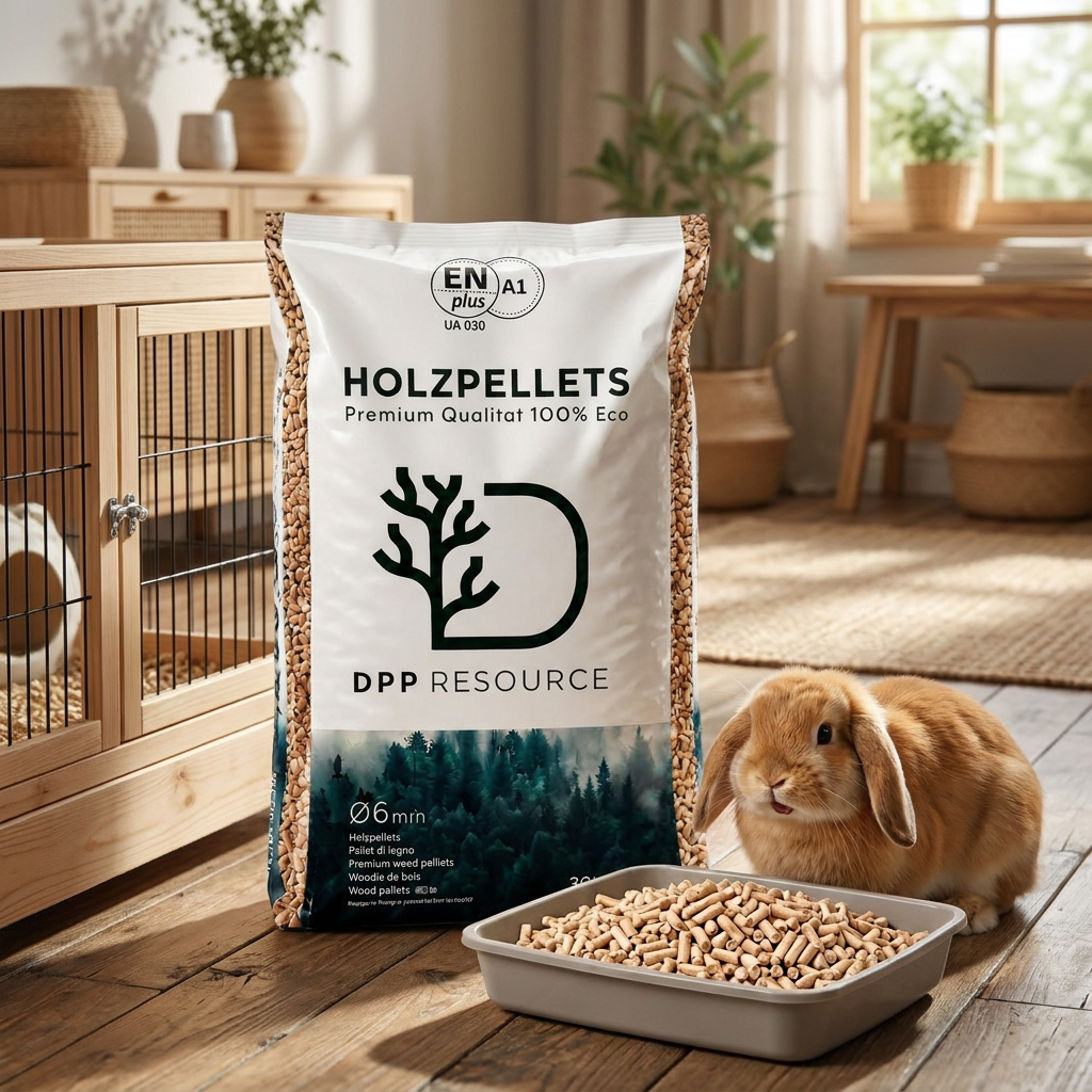 DPP Resource żwirek drewniany pellet 15 kg dla kota, królika i gryzoni – sosnowy, 6 mm