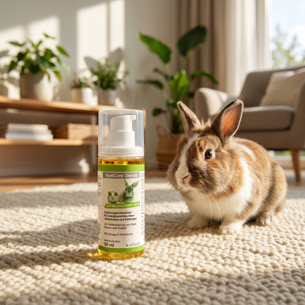 AlfaVet RodiCare Derma olej 50 ml na skórę i sierść dla królików, świnek morskich i gryzoni